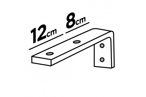Suporte de fixação parede para a calha Oculta Duplo Suporte de fixação parede para a calha Oculta Duplo